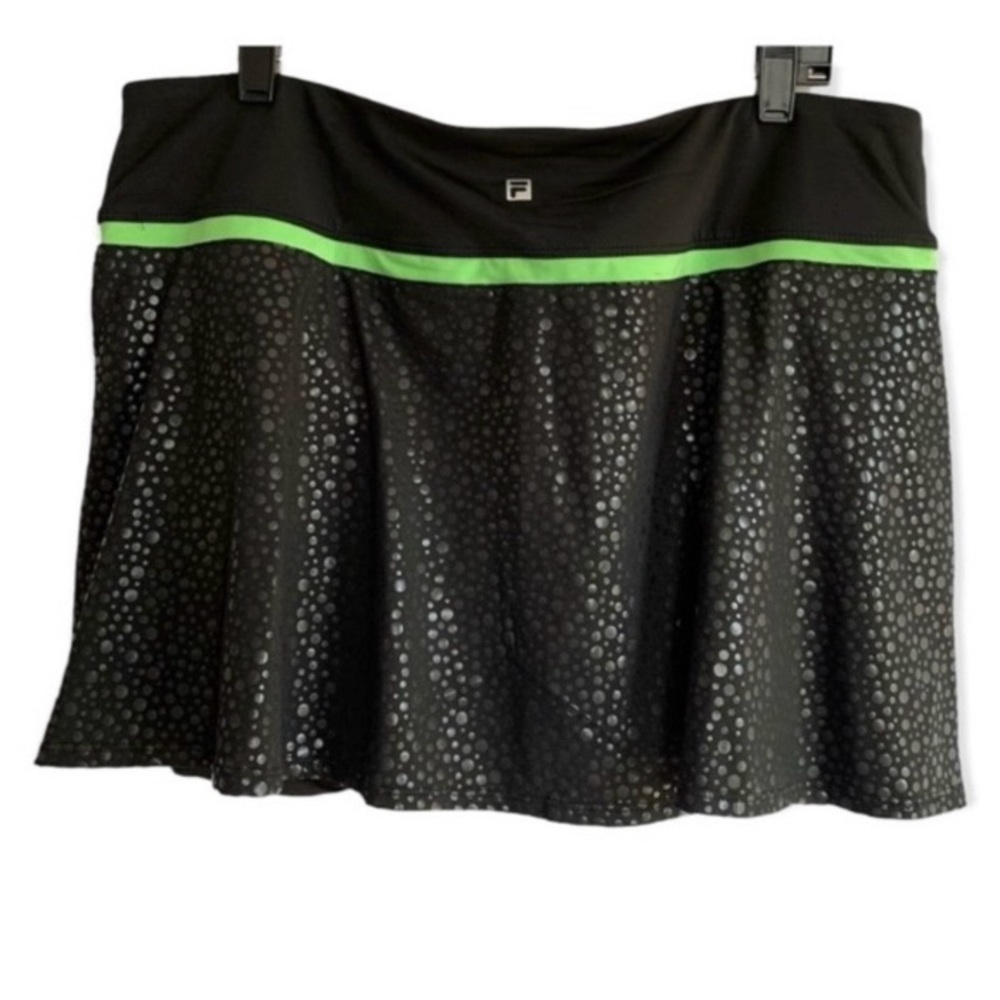Fila Black and Green Women's Skort Sz XL